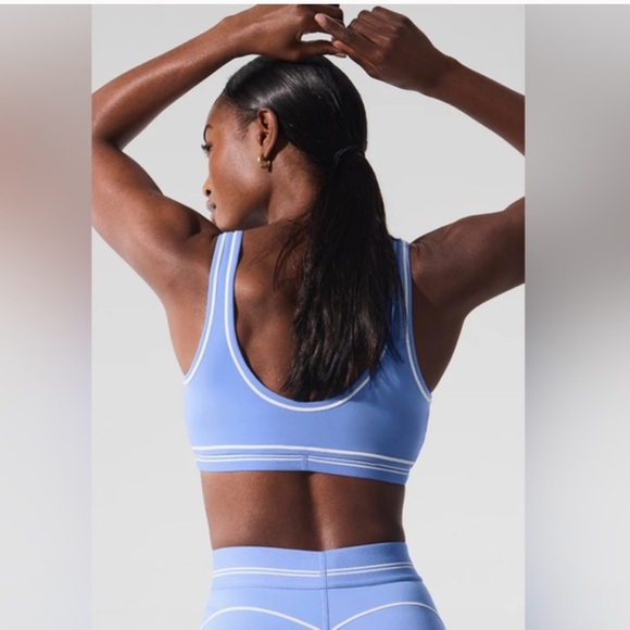 Alo Airbrush Heart Throb Bra Crystal Clear Blue - Picture 2 of 5